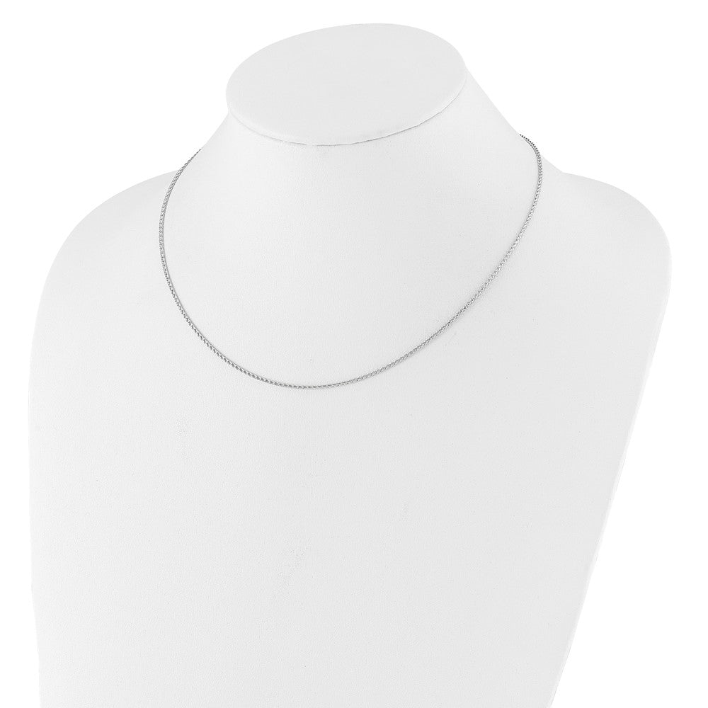 1.4mm D/C Open Franco 1in+1in Adjustable Chain - White Gold