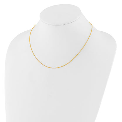 1.0mm Singapore 1in+1in Adjustable Chain - Yellow Gold
