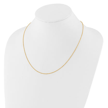 1.0mm Singapore 1in+1in Adjustable Chain - Yellow Gold