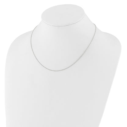 1.0mm Singapore 1in+1in Adjustable Chain - White Gold