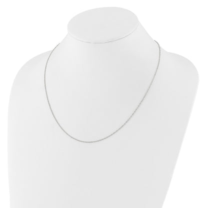 1.0mm Singapore 1in+1in Adjustable Chain - White Gold