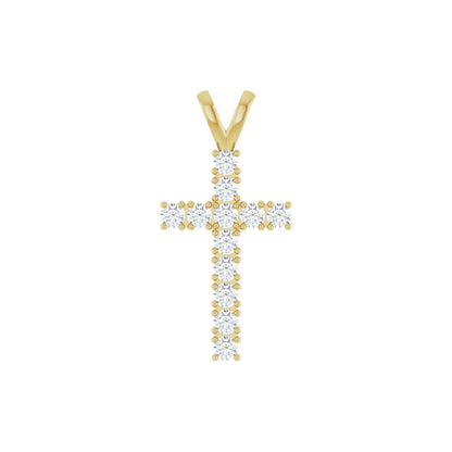 Natural Diamond Accented Cross Pendant