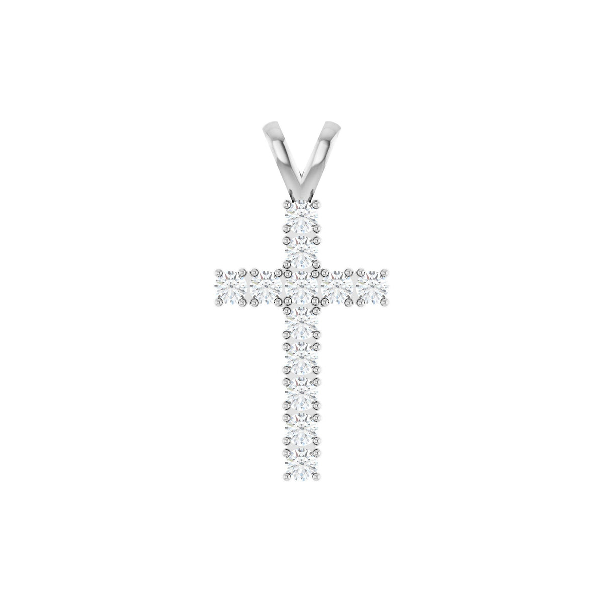 Natural Diamond Accented Cross Pendant