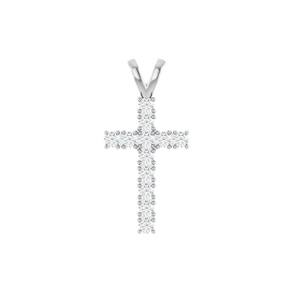 Natural Diamond Accented Cross Pendant