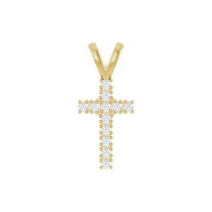 Natural Diamond Accented Cross Pendant