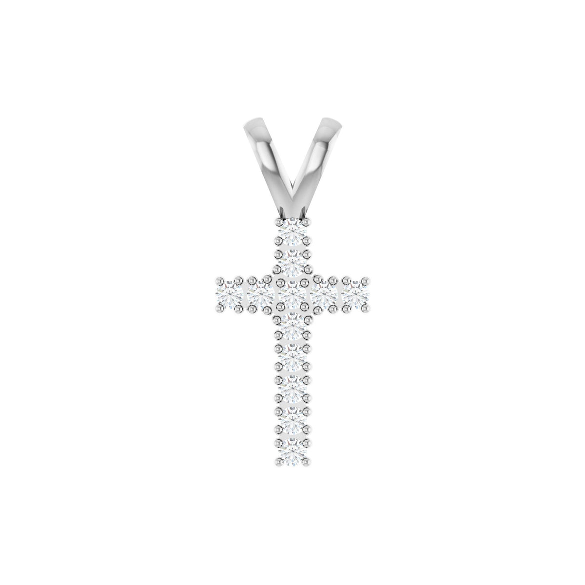 Natural Diamond Accented Cross Pendant
