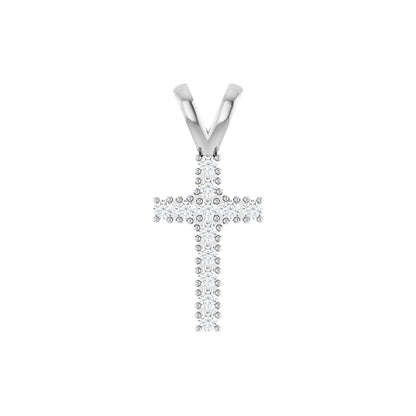 Natural Diamond Accented Cross Pendant