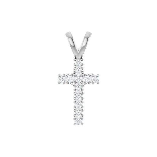 Natural Diamond Accented Cross Pendant