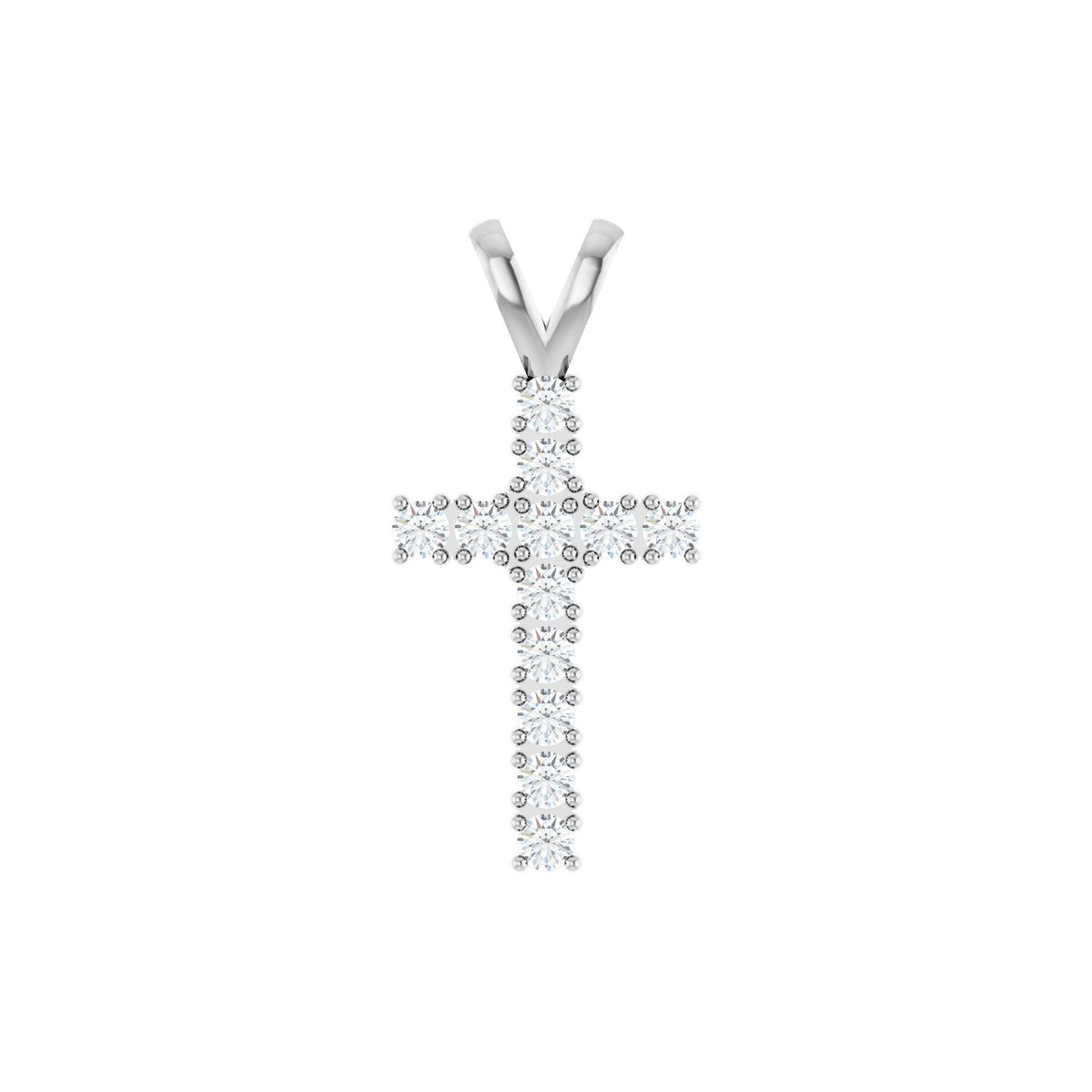 Natural Diamond Accented Cross Pendant