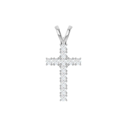 Natural Diamond Accented Cross Pendant