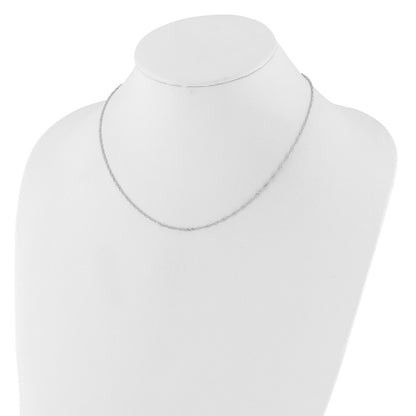 1.3mm Singapore 1in+1in Adjustable Chain - White Gold