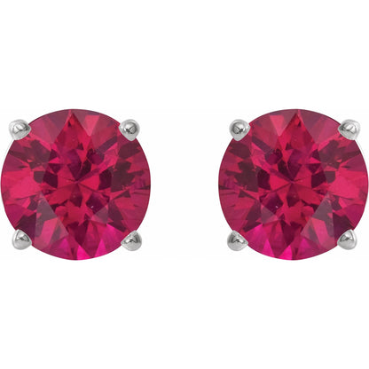 5 mm Natural Ruby Earrings