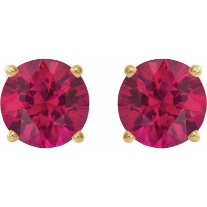5 mm Natural Ruby Earrings