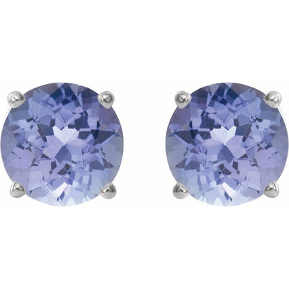 7 mm Natural Tanzanite Earrings