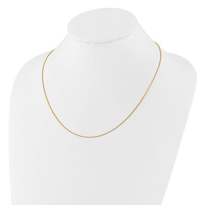 .85mm Box 1in+1in Adjustable Chain - Yellow Gold