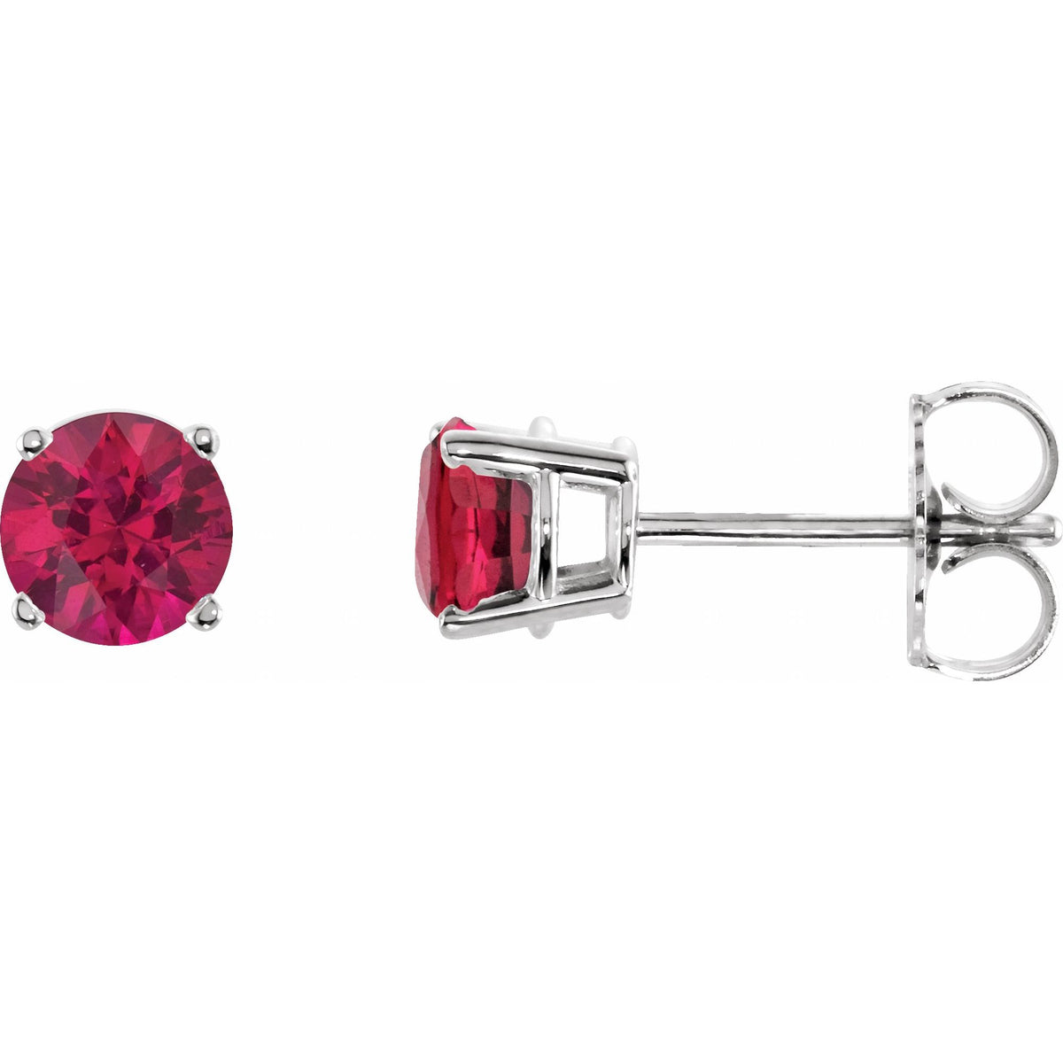 5 mm Natural Ruby Earrings