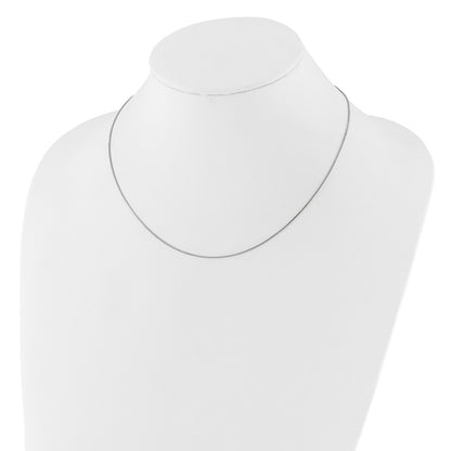 .85mm Box 1in+1in Adjustable Chain - White Gold