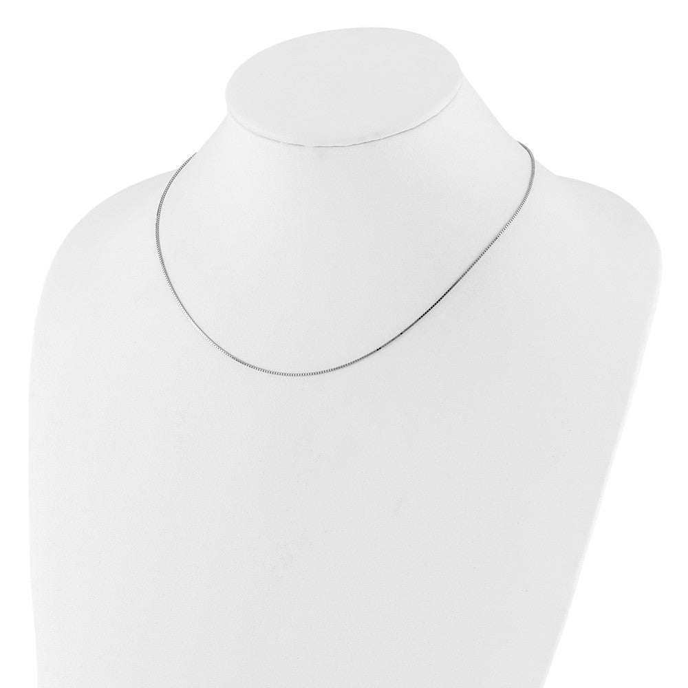 .95mm Box 1in+1in Adjustable Chain - White Gold