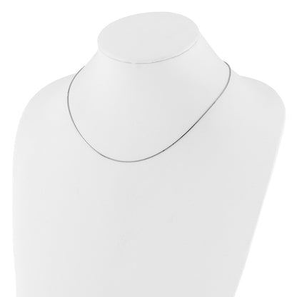 .95mm Box 1in+1in Adjustable Chain - White Gold