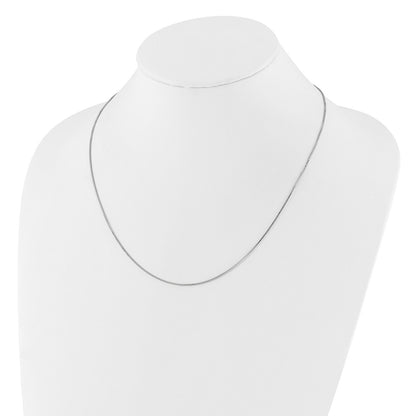 .95mm Box 1in+1in Adjustable Chain - White Gold