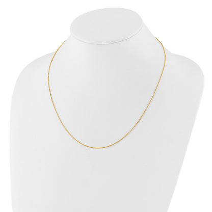 1.2mm Flat Cable 1in+1in Adjustable Chain - Yellow Gold