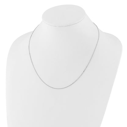 1.2mm Flat Cable 1in+1in Adjustable Chain - White Gold