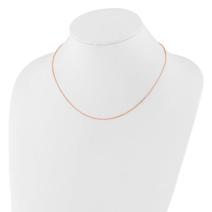 1.2mm Flat Cable 1in+1in Adjustable Chain - Rose Gold