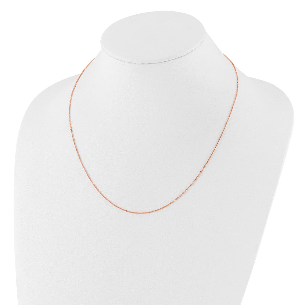 1.2mm Flat Cable 1in+1in Adjustable Chain - Rose Gold