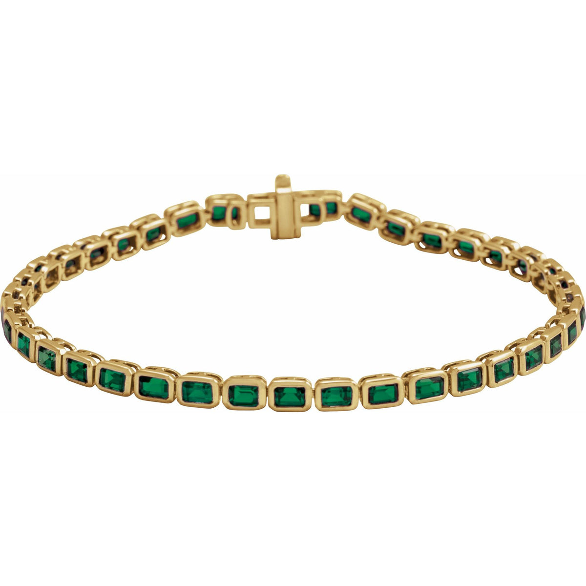 Natural Tsavorite Garnet Line 7" Bracelet