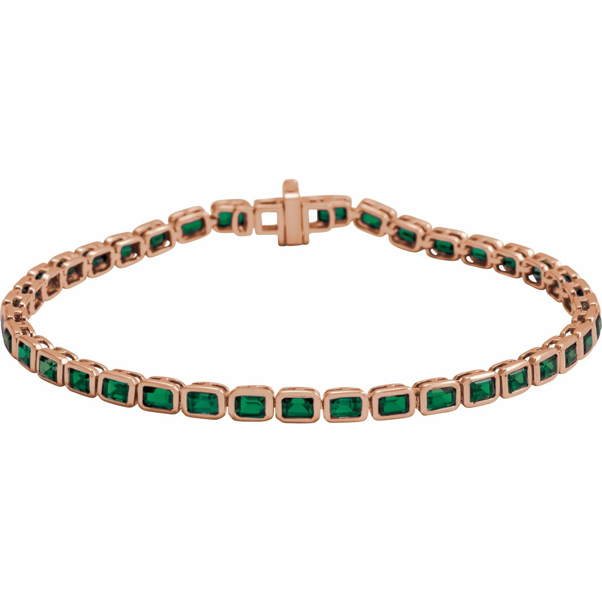 Natural Tsavorite Garnet Line 7" Bracelet