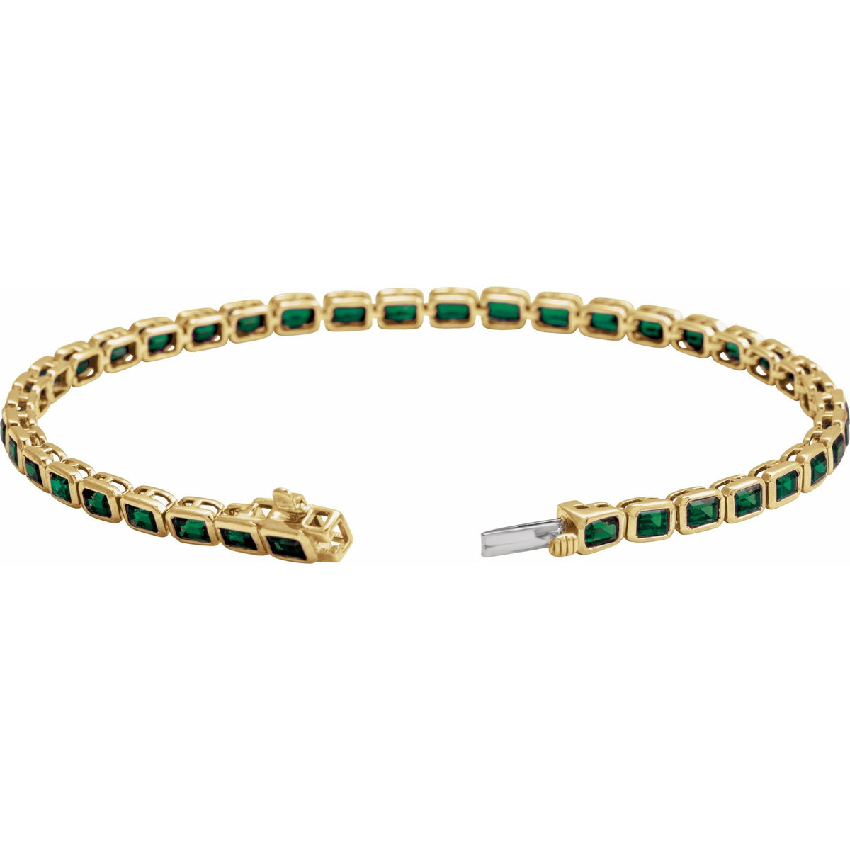 Natural Tsavorite Garnet Line 7" Bracelet