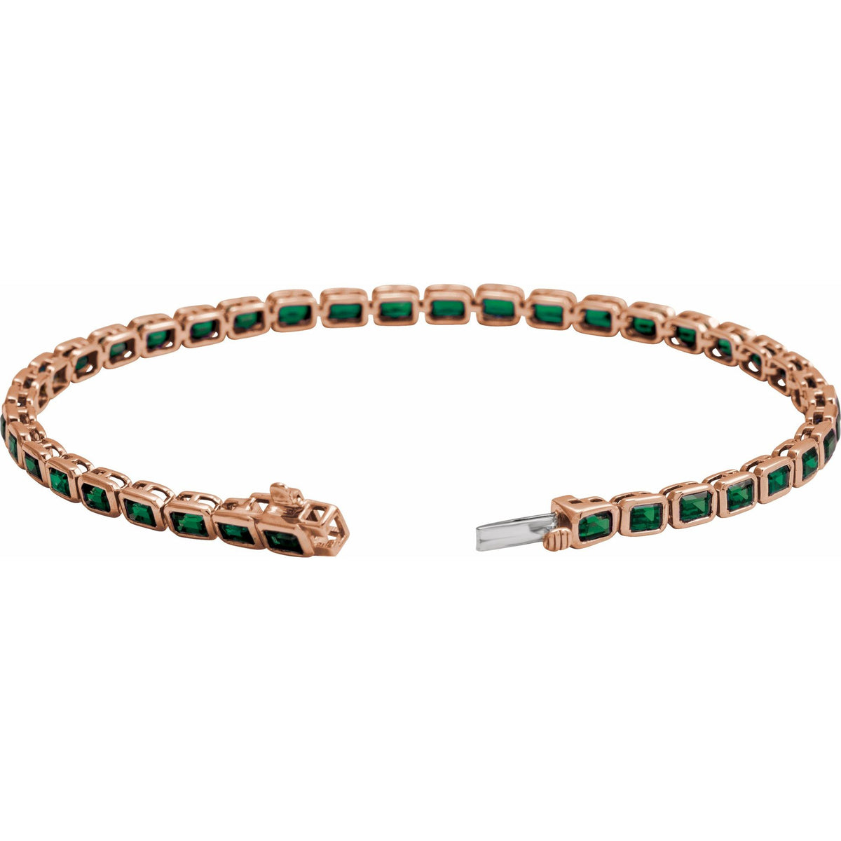 Natural Tsavorite Garnet Line 7" Bracelet
