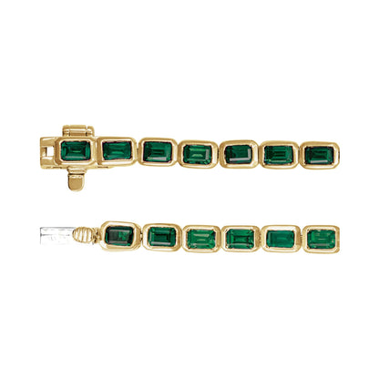 Natural Tsavorite Garnet Line 7" Bracelet
