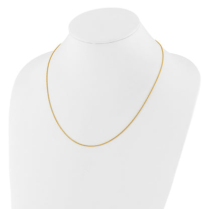 Adjustable 1mm Quadra Wheat Chain 22" - Yellow Gold