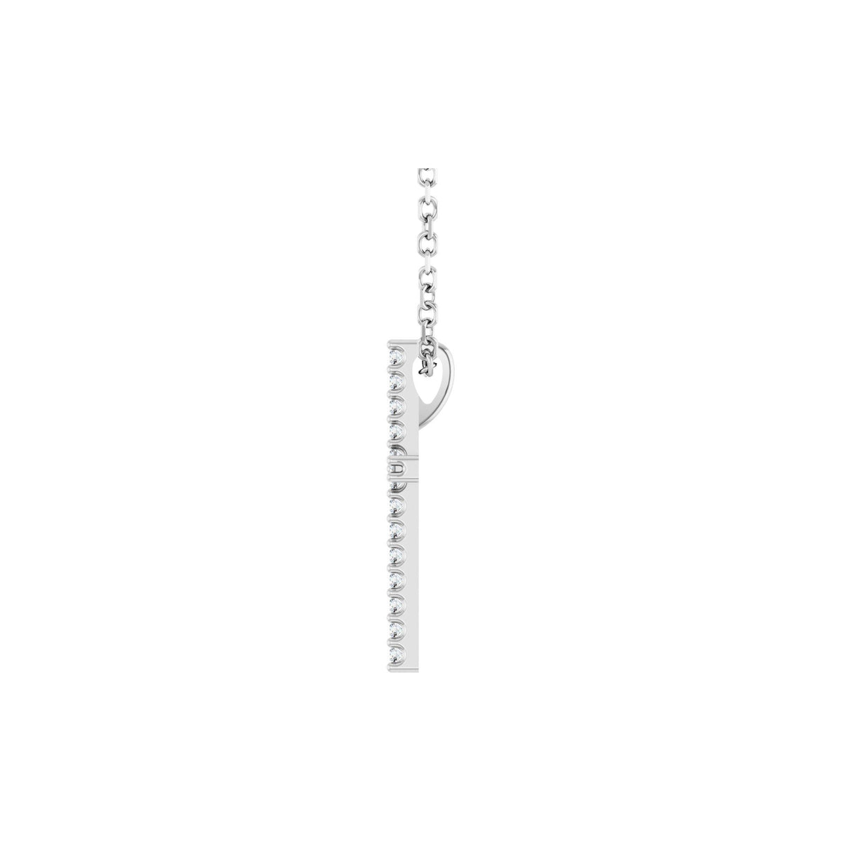 Natural Diamond Petite Cross Necklace or Pendant