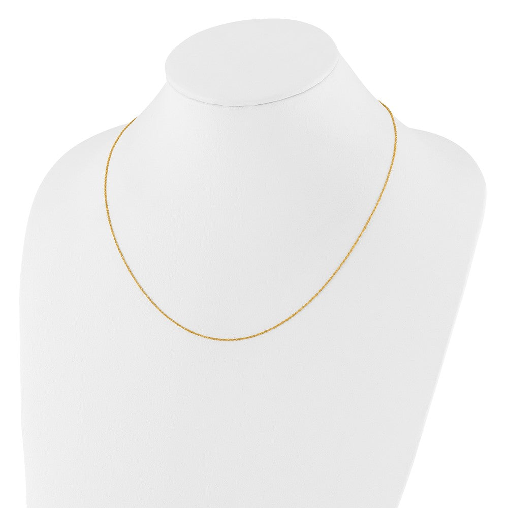 Adjustable 1.0mm Sparkle Singapore Chain 22" - Yellow Gold