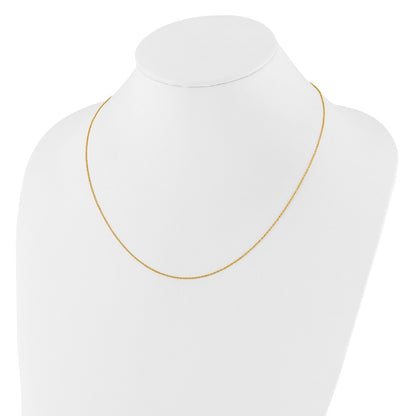 Adjustable 1.0mm Sparkle Singapore Chain 22" - Yellow Gold