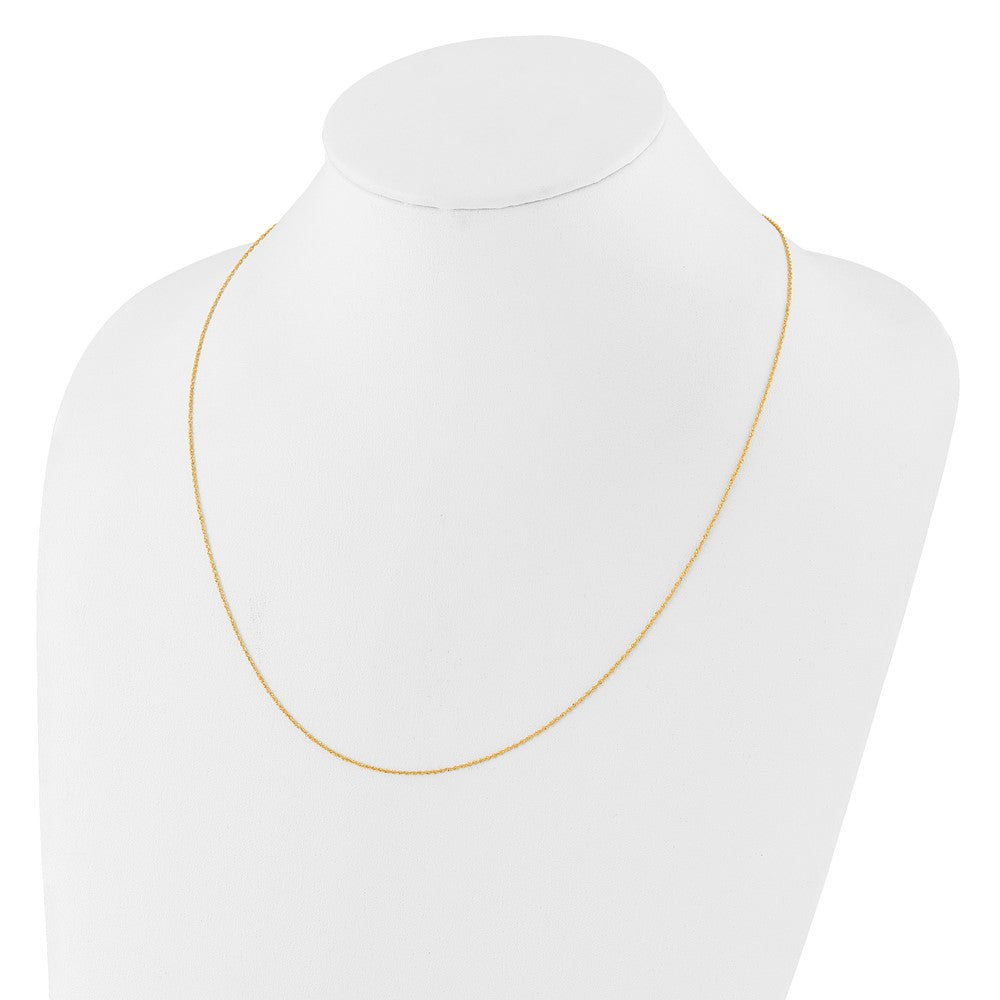 Adjustable 1.0mm Sparkle Singapore Chain 22" - Yellow Gold