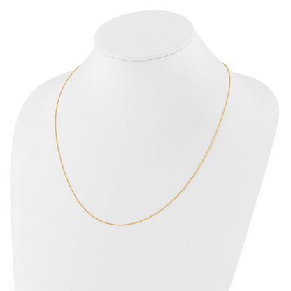 Adjustable 1.0mm Sparkle Singapore Chain 22" - Yellow Gold
