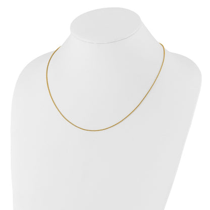 Adjustable 1.35mm Round Box Chain - Yellow Gold