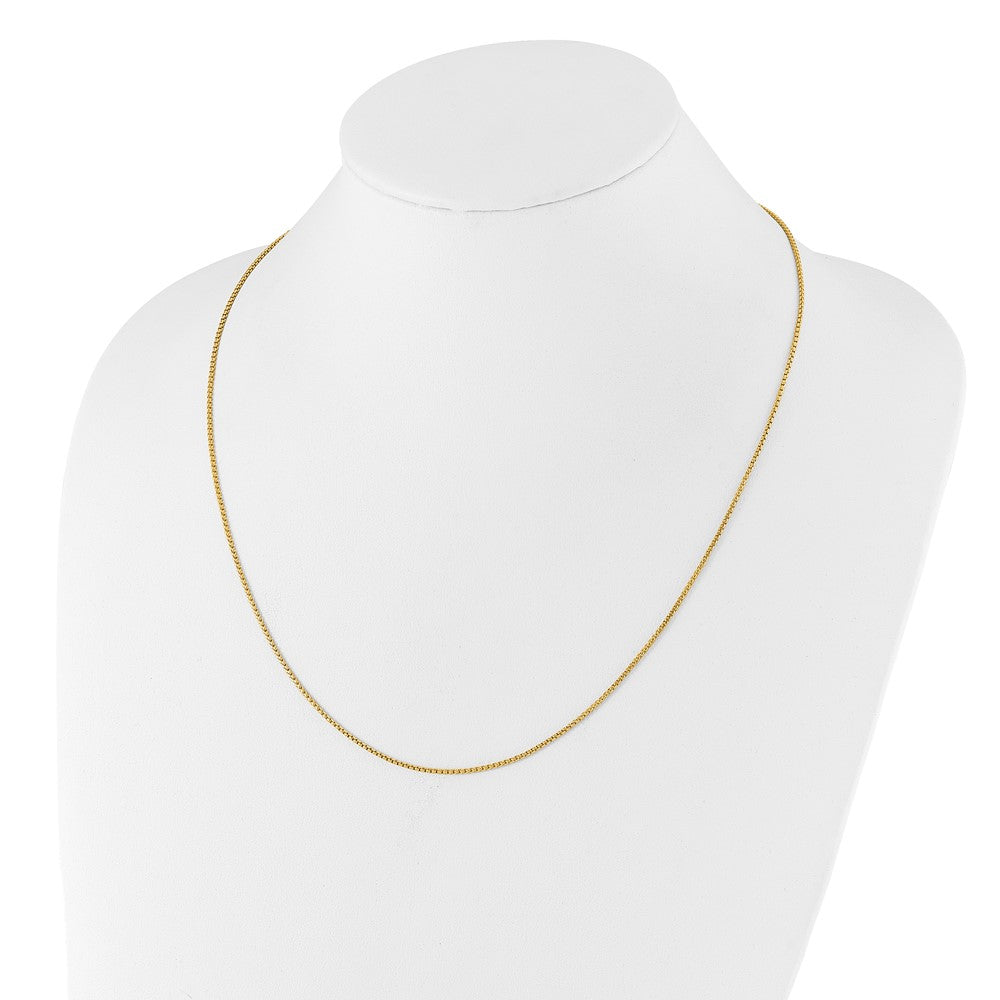 Adjustable 1.35mm Round Box Chain - Yellow Gold