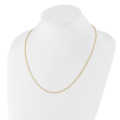 Adjustable 1.35mm Round Box Chain - Yellow Gold