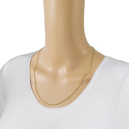 Adjustable 1.35mm Round Box Chain - Yellow Gold