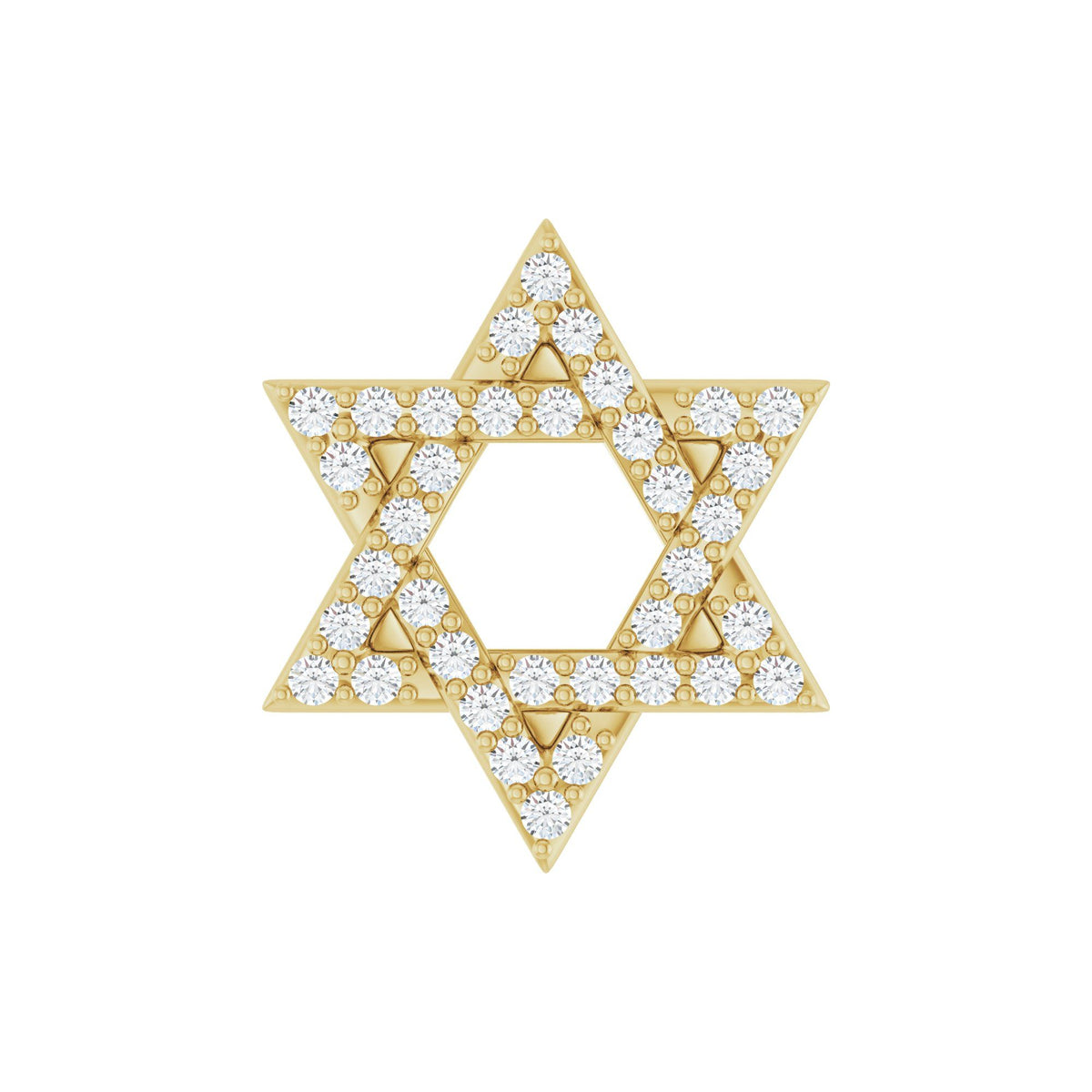 Natural Diamond Star of David Necklace or Pendant