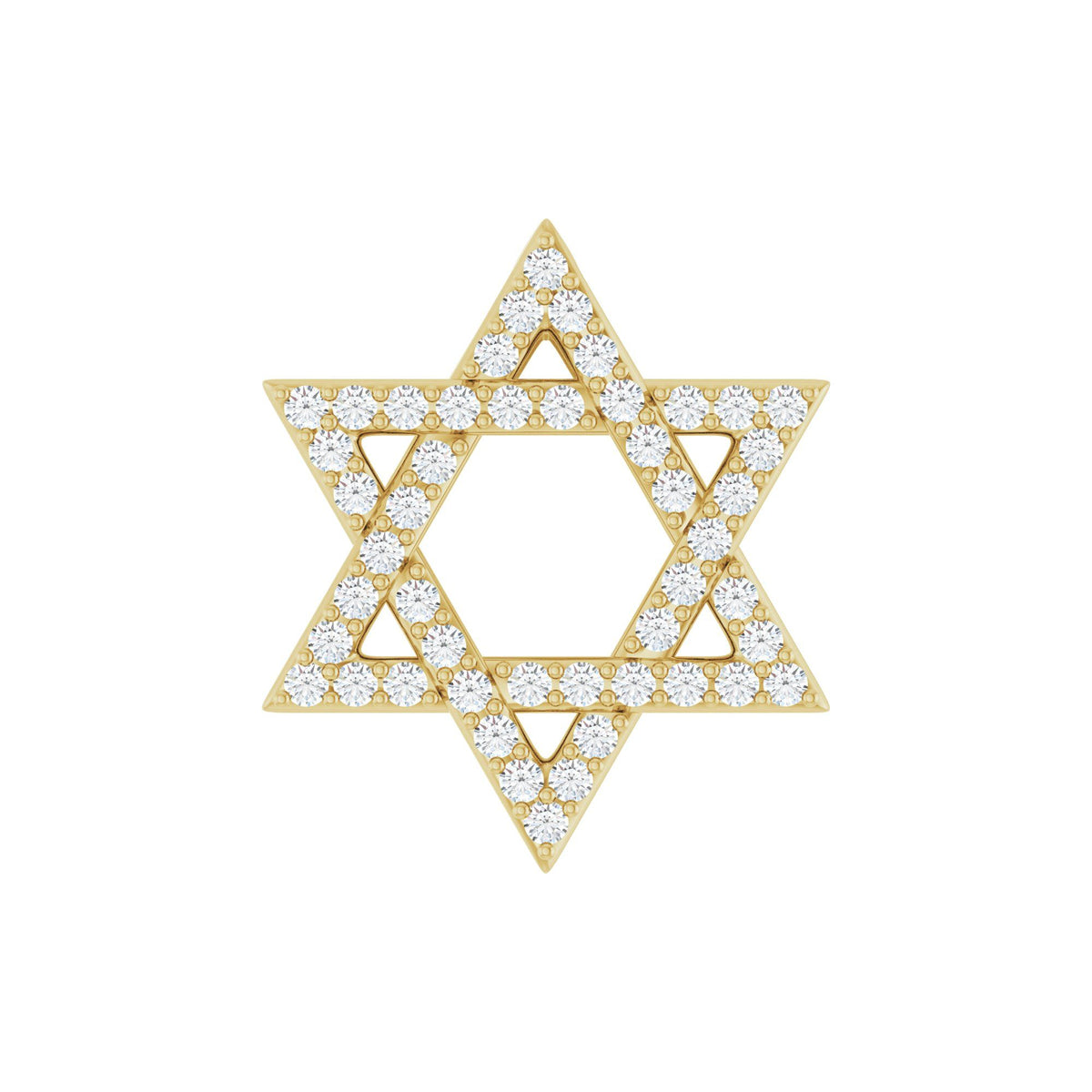 Natural Diamond Star of David Necklace or Pendant