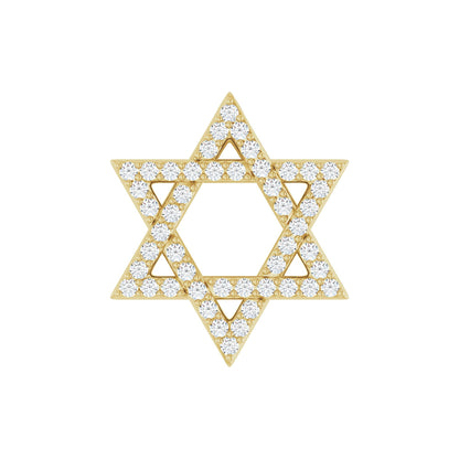 Natural Diamond Star of David Necklace or Pendant