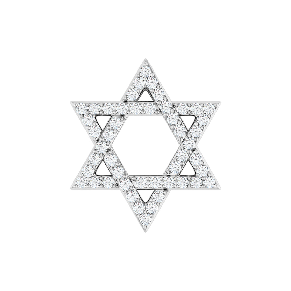 Natural Diamond Star of David Necklace or Pendant