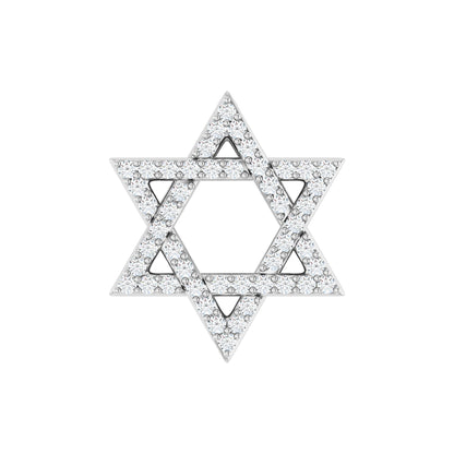 Natural Diamond Star of David Necklace or Pendant