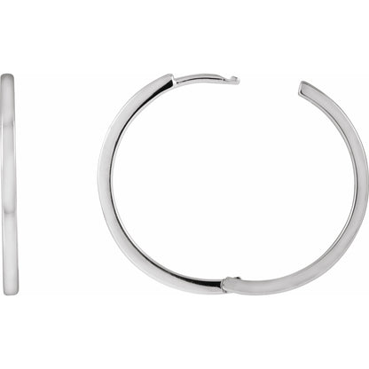 Hinged 25 mm Hoop Earrings