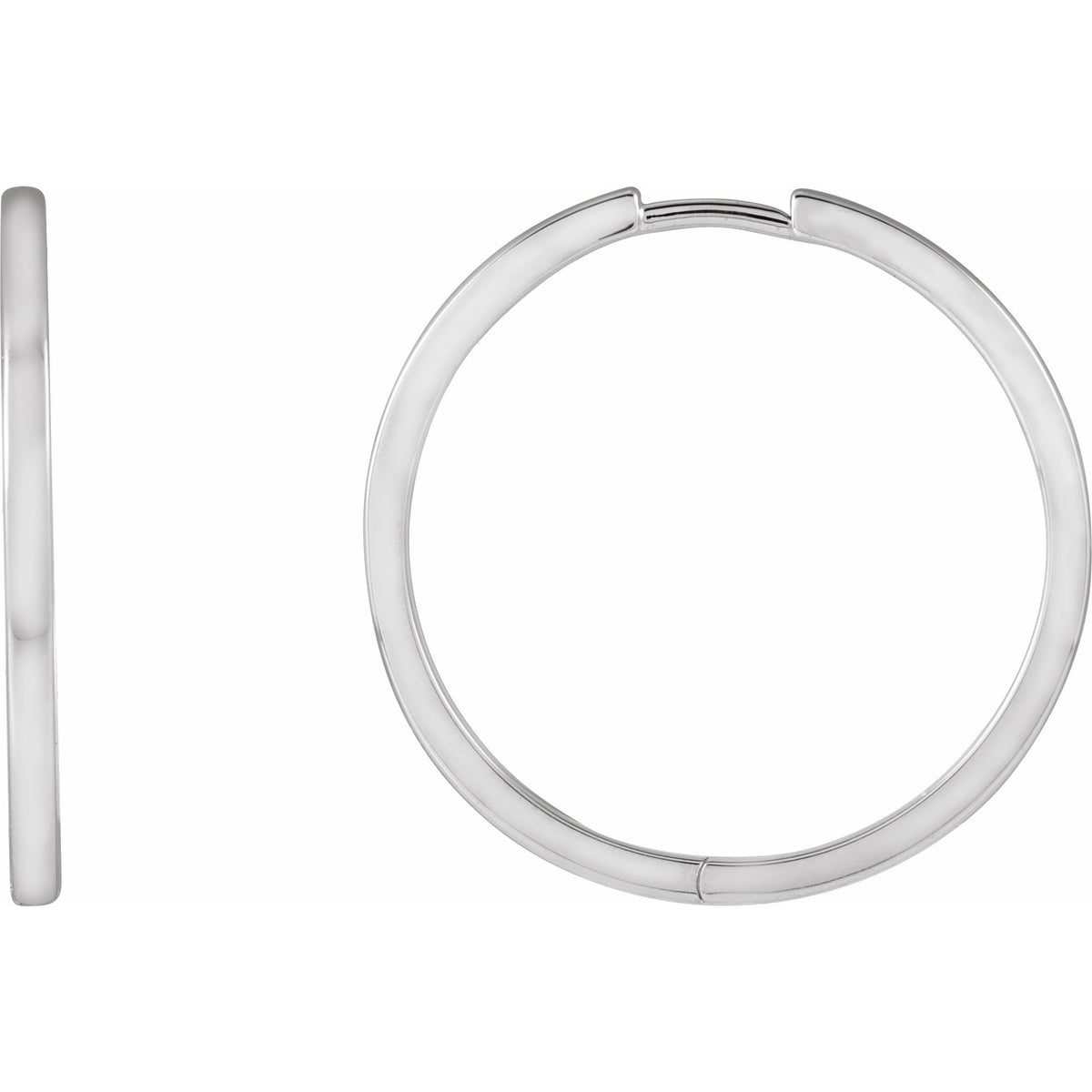 Hinged 25 mm Hoop Earrings
